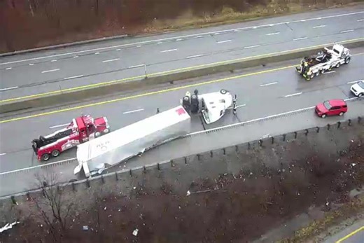 I-64 reopened after tractor-trailer rollover near Institute