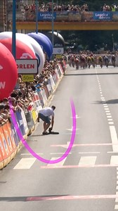4.4M views · 7.6K reactions | Tense moment as a fan steps onto the road to retrieve a jumper — just as the opening stage of the Tour of Poland nears its finish!  | TNT Sports | Facebook