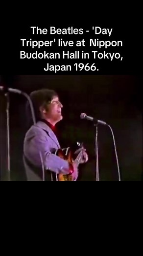 The Beatles - 'Day Tripper' live at Nippon Budokan Hall in Tokyo, Japan 1966. #Beatles #TheBeatles