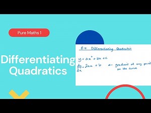 Differentiating Quadratics (Edexcel IAL P1 8.4)