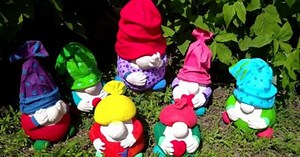 How To Create DIY Garden Gnomes With Old Socks