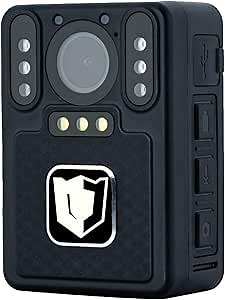 4K Body Camera with Audio and Video Recording - Police Body Worn Camera | 140° Wide View Lens | Night Vision, Wearable, Emergency Alarm - for Civilians, Security, Law Enforcement, Personal