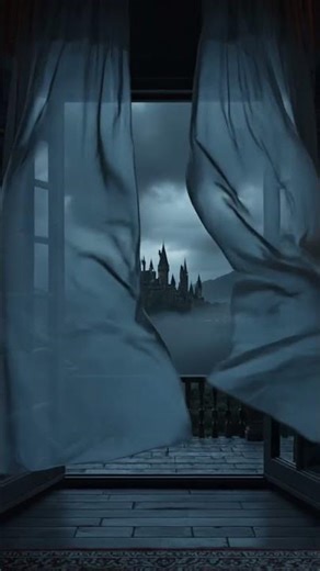 Magical Castle View Fantasy Window 🕯️🌫️ #shorts