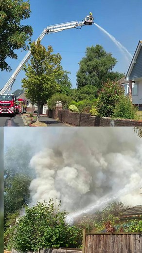 Dramatic pictures show derelict bungalow burn to the ground in Devon 📹: Newton Abbot Fire Service | Devon Live