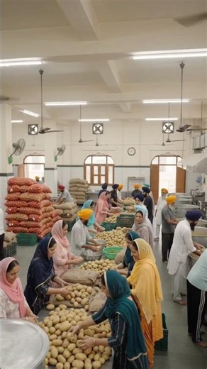 Sukhmani Sahib Ji Path 🙏 | Gurdwara Langar Seva | Aloo Matar Paneer Sabji | Sikh Sangat & Seva