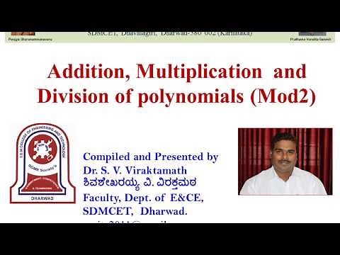 Multiplication and division of polynomials Mod-2