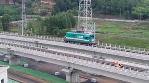 3.1M views · 2.1K reactions | China's first hydrogen-powered locomotive for commercial use has started trial operations on May 10. The locomotive is currently being used for shunting operations at Meijin Railway Station in Liupanshui City, southwest China's Guizhou Province. It can travel 140 to 150 kilometers on a single charge of 60 kilograms of hydrogen and has a hauling capacity of over 4,500 tonnes. | CGTN | Facebook