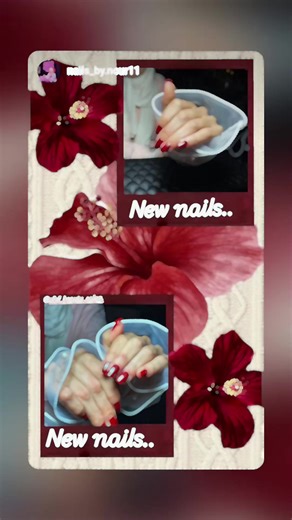 Stunning Cherry Red Nail Art at Afaf Beauty Salon
