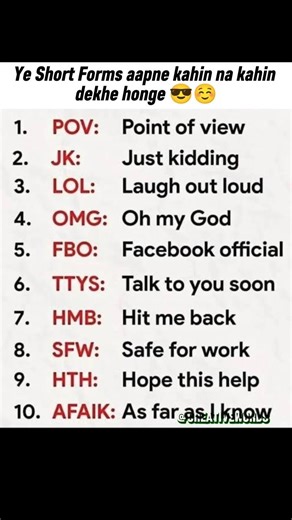 Ye Short Forms aapne kahin na kahin sune honge 🙂☺️#english #mindset #shorts @CREATIVEWords.official