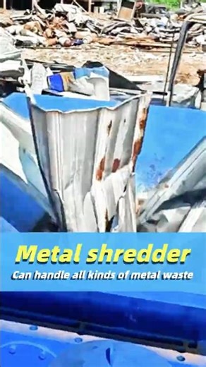 Thin Metal Shredded in Seconds #metalshredder #metalcrusher #shredder #shreddermachine