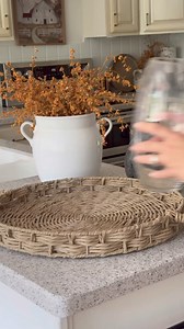 Grab a vase and lamp shade to make this cute fall lamp that you can switch out seasonally and tuck anywhere. #fallideas #falldecor | Mother Thyme