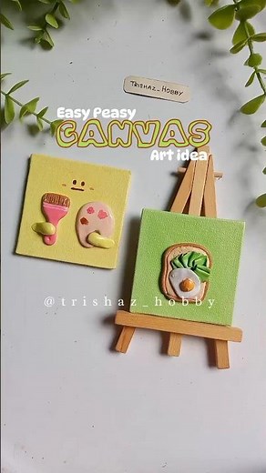 Easy 3d canvas painting idea#viral #moulditclaycraft#clay #claycraft #canvasart #canvaspaintingideas