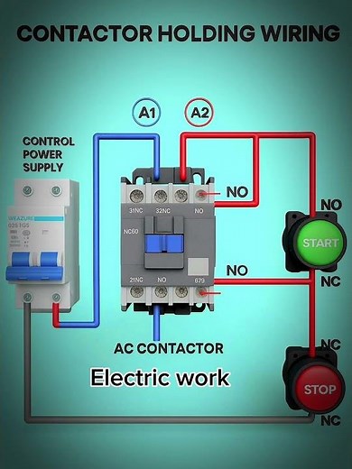 Contactor Holding |Contactorself-locking wiring Method |#electrical