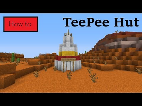How to build a Native American Teepee Hut in Minecraft