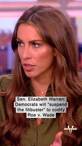 U.S. Senator Elizabeth Warren tells #TheView that if Democrats win the White House, House and Senate in November, they will "suspend the filibuster" to codify Roe v. Wade. | The View