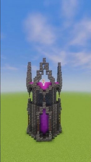 Making an Enderman-themed build in Minecraft!