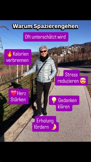 Warum Spazierengehen so unterschätzt wird Viele denken bei Bewegung sofort an Sport, Training oder Kalorien verbrennen. Dabei wird eine der einfachsten und wirkungsvollsten Formen oft übersehen: Spazierengehen. Ein Spaziergang kann viel mehr als nur Schritte sammeln: ✨ Stress reduzieren – dein Nervensystem fährt langsam herunter, der Cortisolspiegel kann sinken. ✨ Kalorien verbrennen, ohne den Körper zusätzlich zu stressen. ✨ Das Herz stärken und die Durchblutung verbessern. ✨ Gedanken klären – 