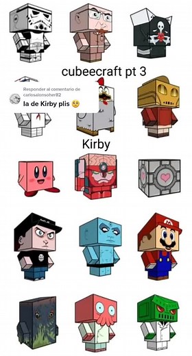 Plantilla de Kirby para Cubeecraft