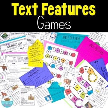 Nonfiction Text Features Games & Reading Center Activities