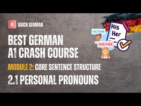 2.1 German Personal Pronouns Explained | German A1 Crash Course (Module 2)