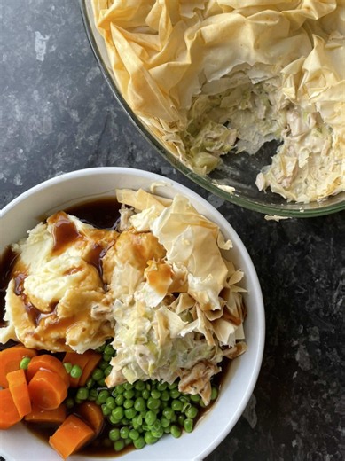 Chicken Leek Pie Recipe – Creamy Roast Chicken & Filo (Easy)