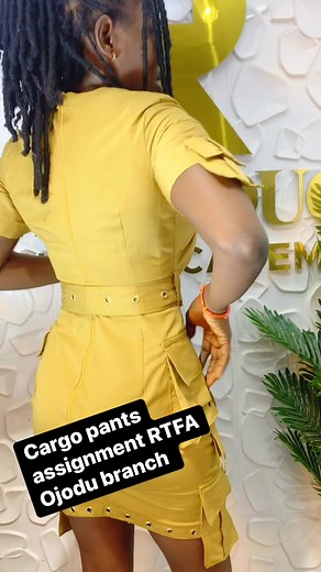 Ojodu branch practical on dart manipulation origami bamboo bodice and cargo pant #righttouch | Osunde Righteousness