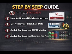 NinjaTrader Account Setup, Platform Installation, and DOM & Tape Indicator Settings