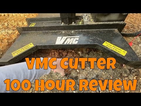 Cold! 100 hour VMC mini excavator brush cutter review.
