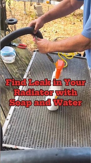 How To Find a Leak in Your Radiator (HACK) With Bicycle Tube Air Soap & Water #mechanic #radiator