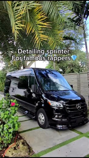 Detailing sprinter van for famous rappers 🤫 For bookings check the link in bio 💎 #mobiledetailing #fyp #miami #detailing #prestigeautodetailing | Mateo Troia