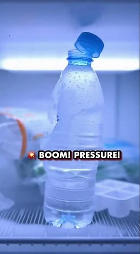 🔥 Why Your Water Bottle Explodes in the Freezer! #science #facts #shortsfeed #didyouknow