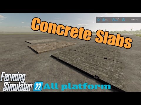 Concrete Slabs. /Mod for all platforms on FS22