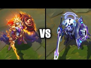 Eternal Aspect Leona vs Lunar Eclipse Leona Skins Comparison (League of Legends)