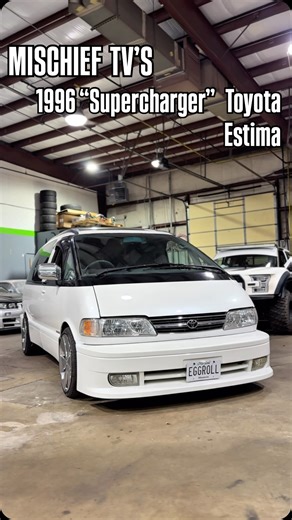 NOVA SPEED SHOP on Instagram: "We’re happy to lend a hand to @mischieftelevision with his 1996 Toyota Estima. Outfitted with a killer body kit and TVs on the back of nearly every seat, this thing might just be the ultimate van. What a cool and unique — if a little unconventional — van to see cruising around the streets here in the US. Its powertrain layout underneath makes it arguably one of the toughest vans out there to work on. But at Nova Speed Shop, we’re no strangers to rare and unconventi