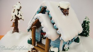 Karácsonyi dekorációs sablon mézeskalács ház készítéséhez