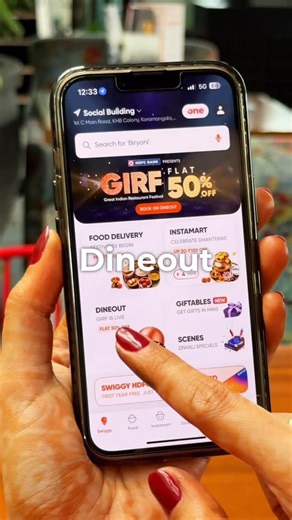 Akanksha | Food | Stays | Reviews on Instagram: "I know kaafi deals ke baare mein bata diya… but isn’t that the best?? 😌 Up to 50% off plus 10% Dinecash back matlab food + savings = pure happiness! From Socials Koramangala to Antara to Kaāvu, sab jagah pe the food and offers were really good. If you’ve tried something else you loved at these spots, drop your recos below 👇 I’m making my next GIRF list already. Aur haan, HDFC Credit Card users get extra 10% off. GIRF ends 26th Oct, so open the S