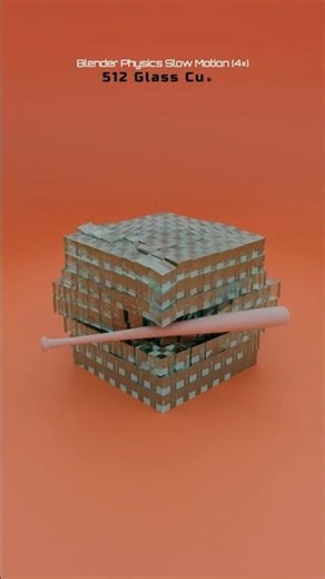 Blender Satisfying Animation – Glass Cubes x1 to x4096