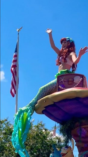 Ariel on parade at the Magic Kingdom, Disney’s Festival of Fantasy parade!