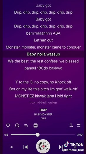 Karaoke DRIP by BABYMONSTER: Sing Along