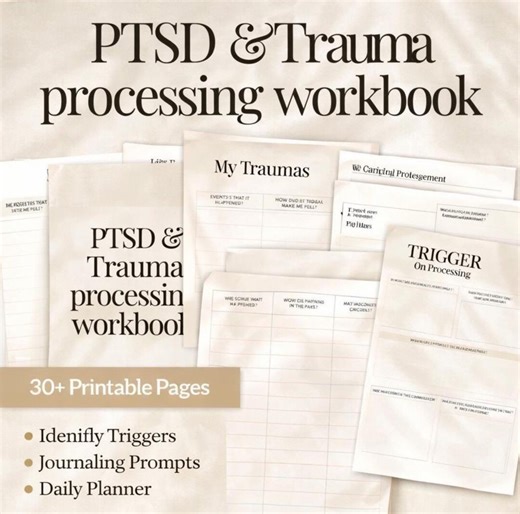 PTSD & Trauma Processing Workbook | Printable Trauma Healing Journal | Mental Health Self-help Digital Download - Etsy