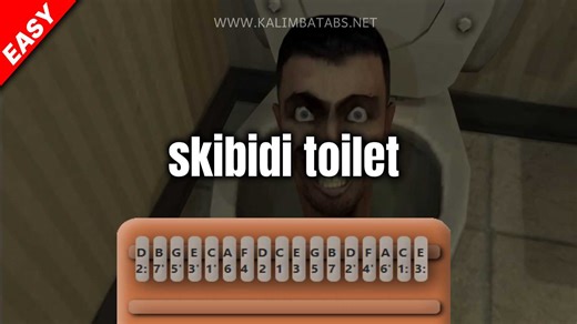 🚽 skibidi toilet meme song Kalimba Tabs Letter & Number Notes Tutorial - KalimbaTabs.net