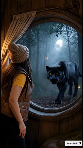 A Black Panther Came to My Tree House at Night… 😱🌙#TreeHouse#DarkForest#CinematicVideo#shorts