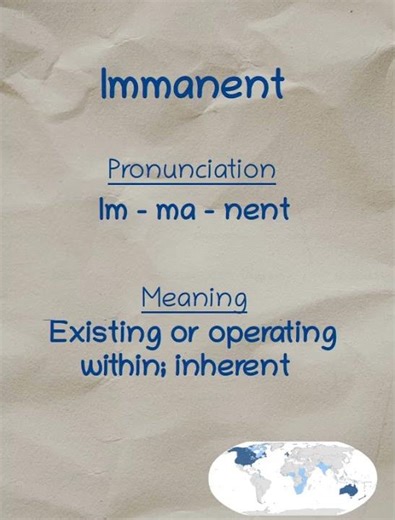 English Vocabulary Immanent #learnenglish #englishvocabulary #englishwords #englishlovers