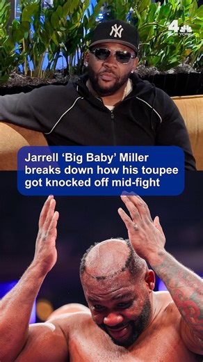 Jarrell “Big Baby” Miller breaks down the viral moment his toupee got knocked off mid-fight in MSG. #boxing #toupee #hair #jarrellmiller | NBC New York