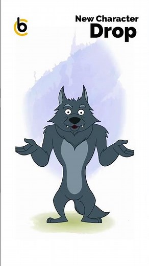 Cartoon Wolf Animation 2D Vector Character - Download From Characterbazaar.com
