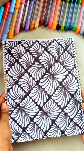 Black white pattern doodle art #relaxingart #reelsvideoシ #satisfying #abstractdrawing #doodleart #fblifestyle #satisfyingdrawing | Craftysides