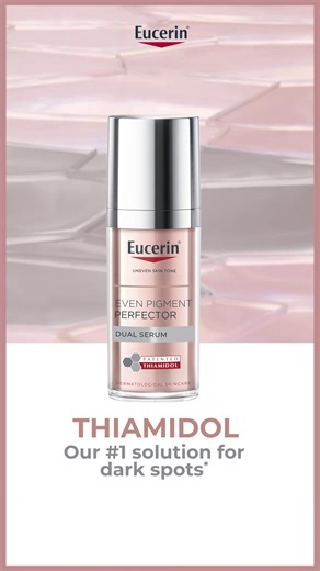 Discover Eucerin Even Pigment Perfector Dual Serum – formulated with patented Thiamidol to target hyperpigmentation at its root, visibly reducing dark spots for a more even and radiant complexion. | Eucerin