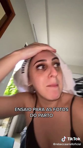 Ensaio para as fotos do parto