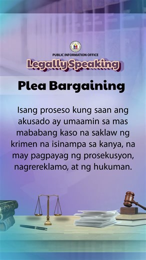 #SCphLegallySpeaking "Plea Bargaining"