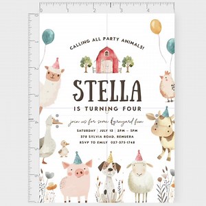 Farm Birthday Food Labels, Barnyard Party Folded Place Cards, Cute Farm Animals Labels, Instant Download, Printable/editable Template, #H053 - Etsy